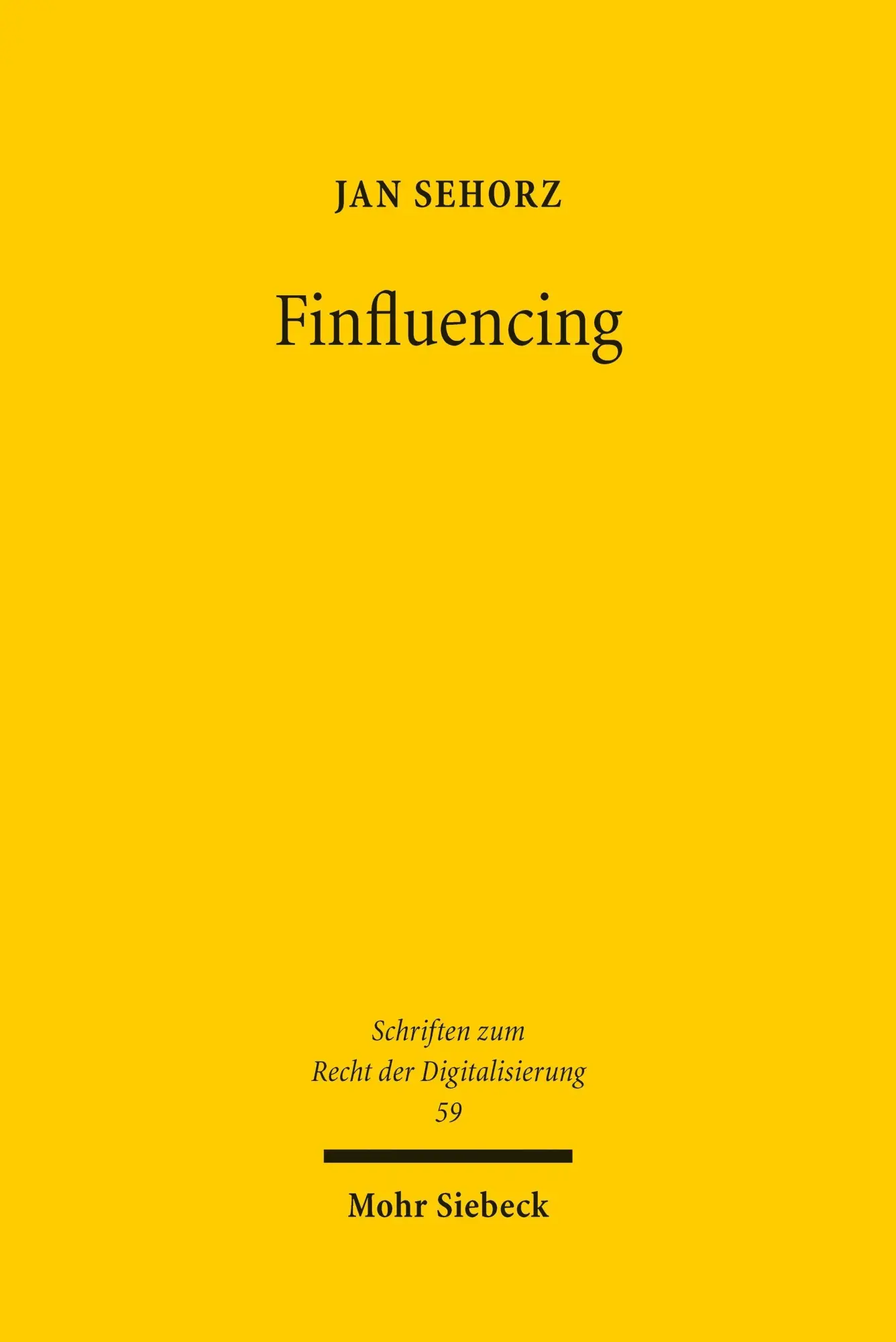 Cover: 9783162007681 | Finfluencing | Jan Sehorz | Taschenbuch | 432 S. | Deutsch | 2026