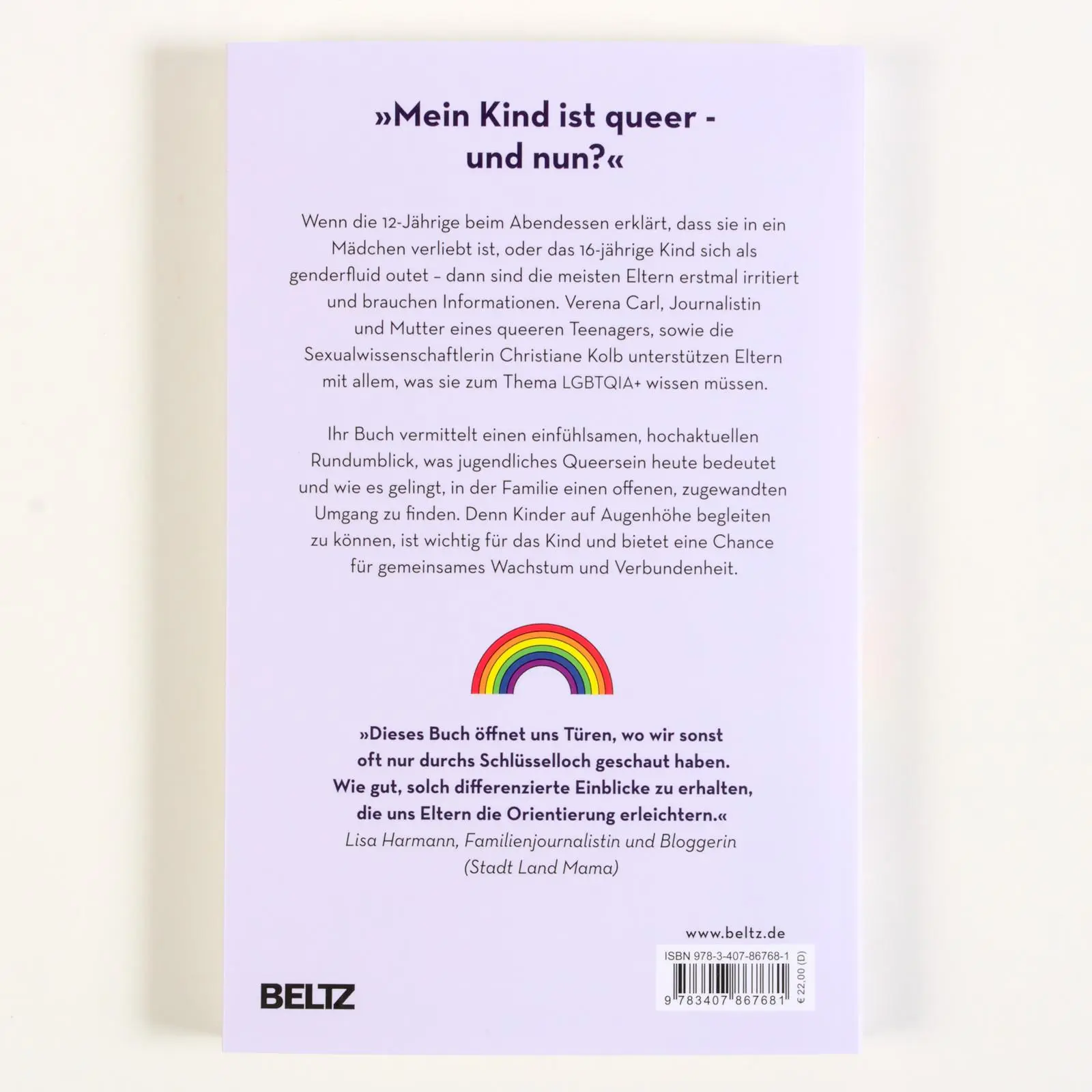 Rückseite: 9783407867681 | Queere Kinder | Verena Carl (u. a.) | Taschenbuch | 260 S. | Deutsch