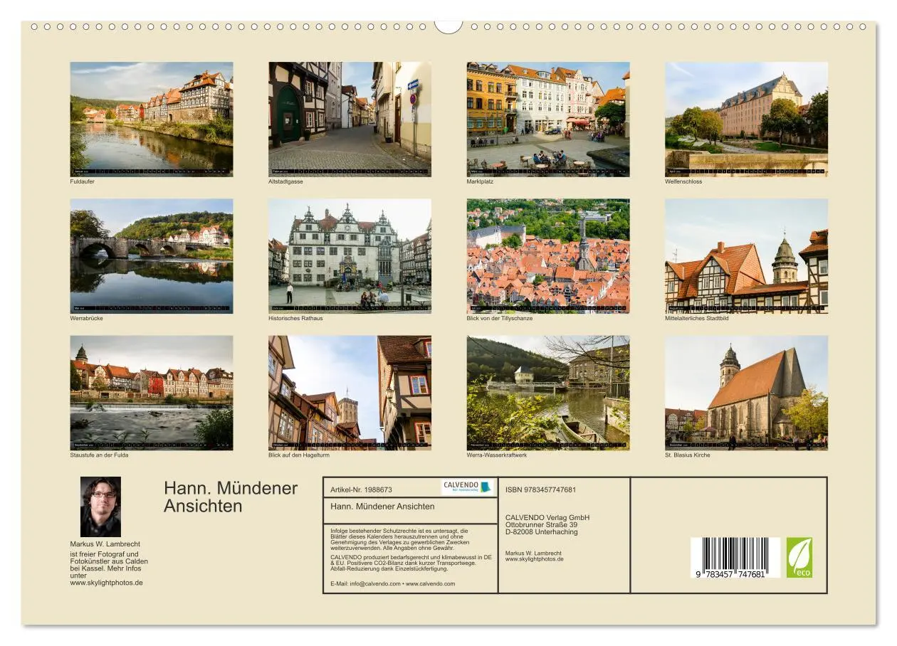 Bild: 9783457747681 | Hann. Mündener Ansichten (hochwertiger Premium Wandkalender 2026...