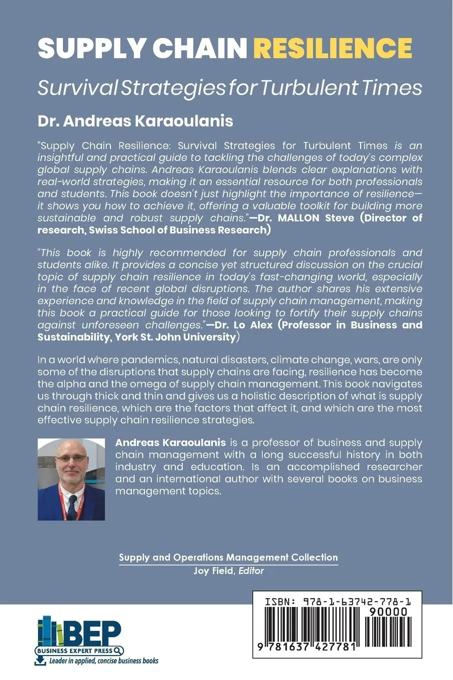 Rückseite: 9781637427781 | Supply Chain Resilience | Survival Strategies for Turbulent Times
