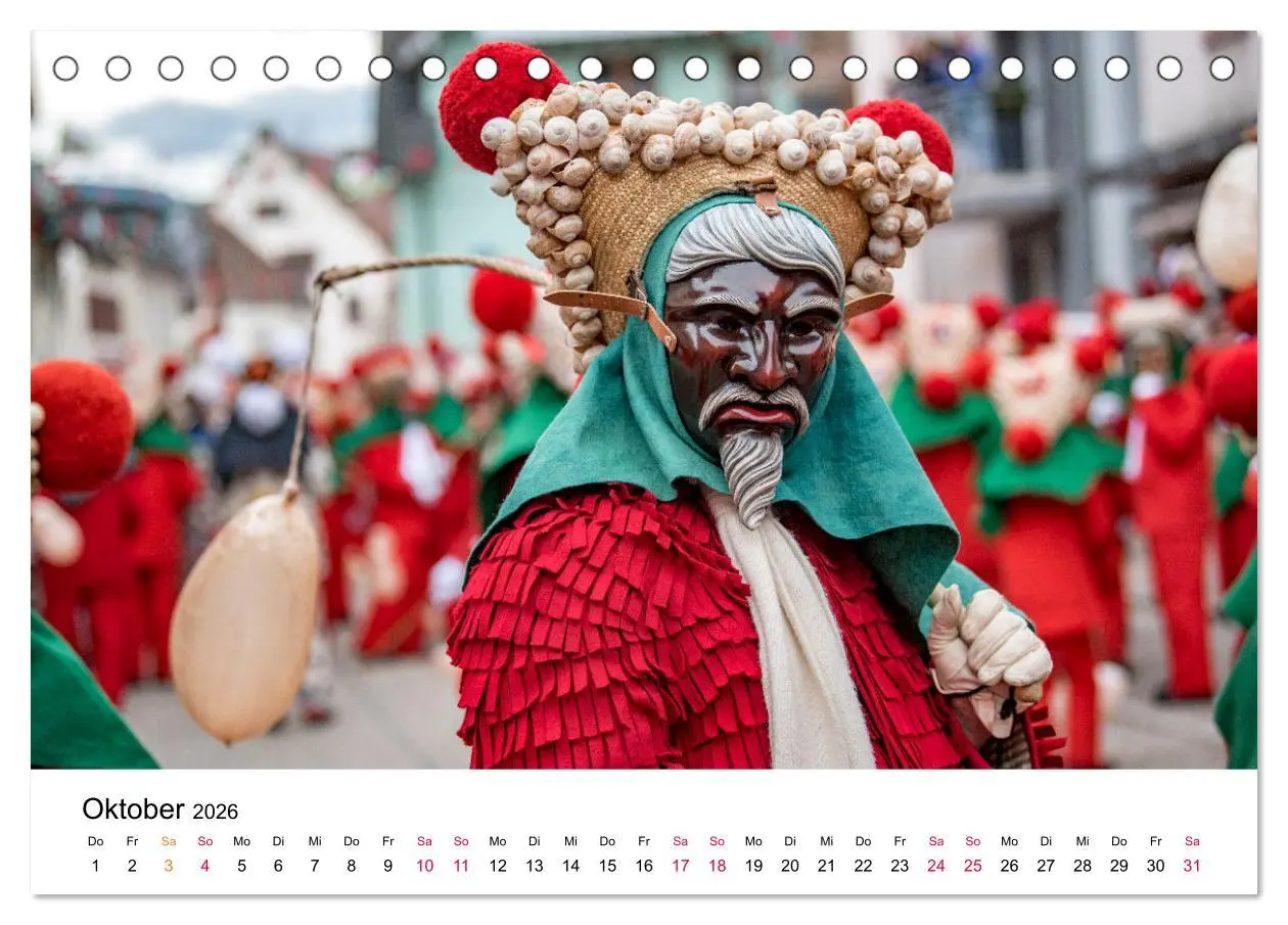 Bild: 9783457667781 | Die Elzacher Fastnacht (Tischkalender 2026 DIN A5 quer), CALVENDO...