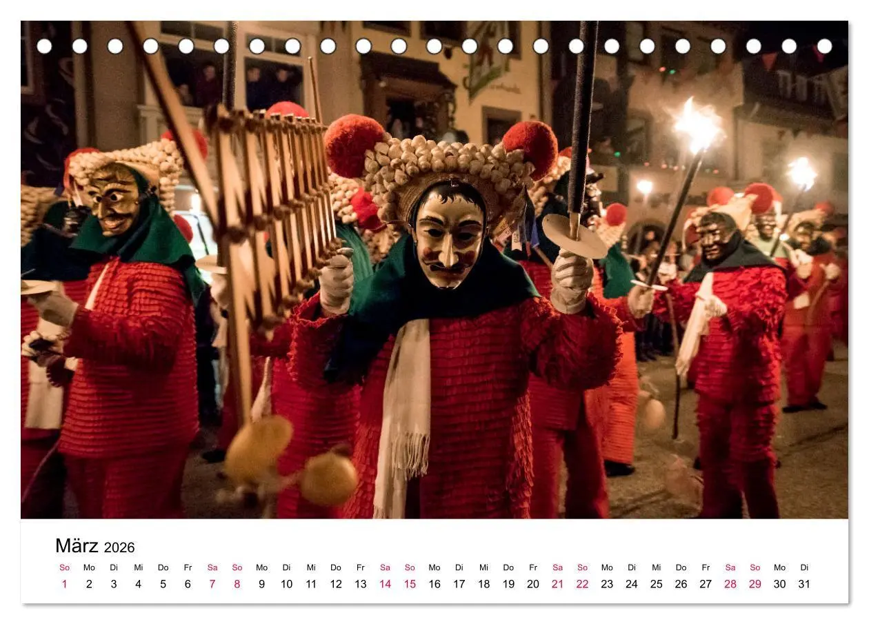 Bild: 9783457667781 | Die Elzacher Fastnacht (Tischkalender 2026 DIN A5 quer), CALVENDO...