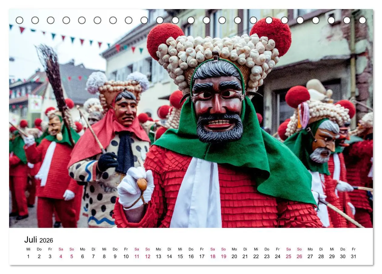 Bild: 9783457667781 | Die Elzacher Fastnacht (Tischkalender 2026 DIN A5 quer), CALVENDO...