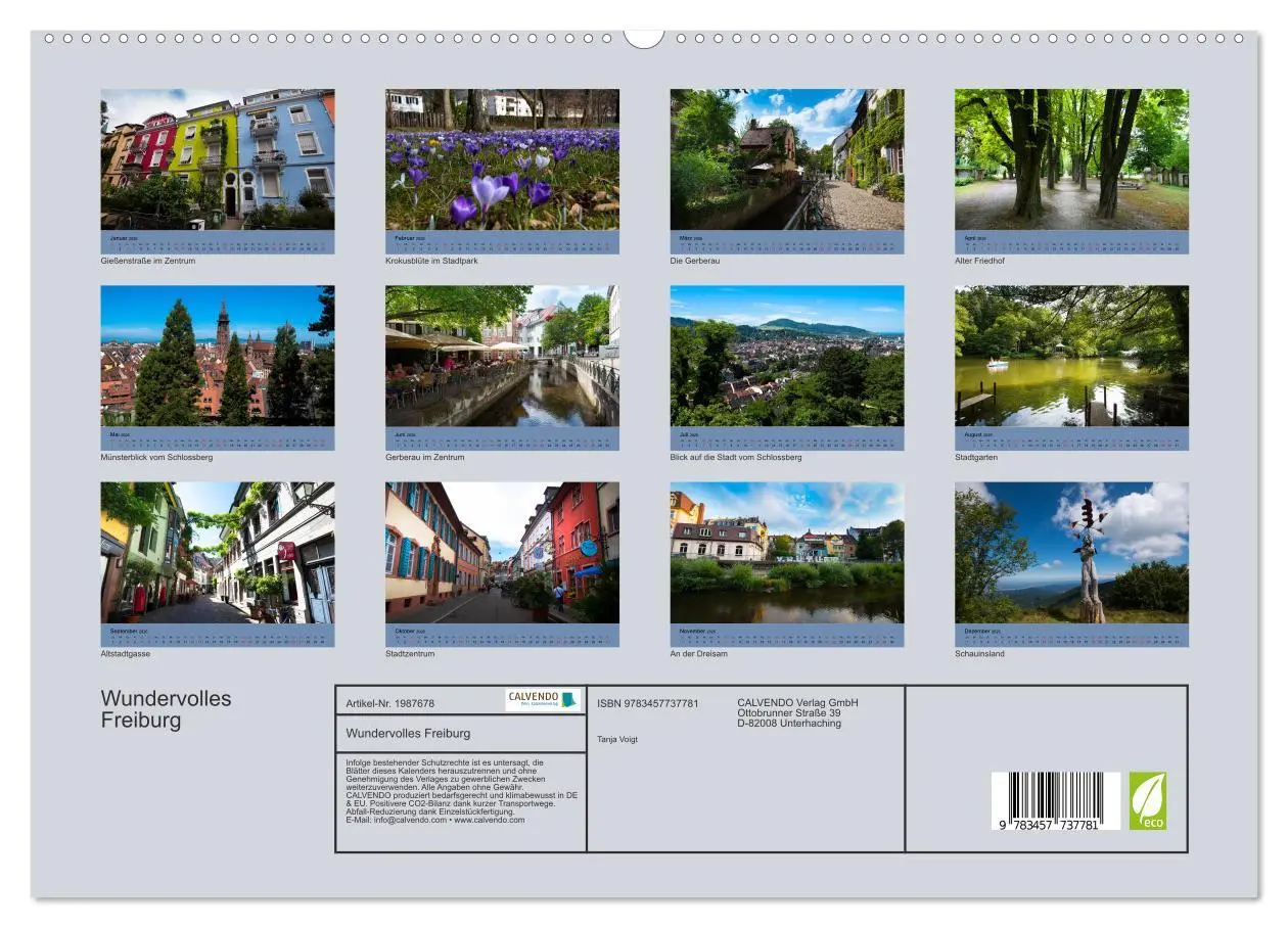 Bild: 9783457737781 | Wundervolles Freiburg (hochwertiger Premium Wandkalender 2026 DIN...