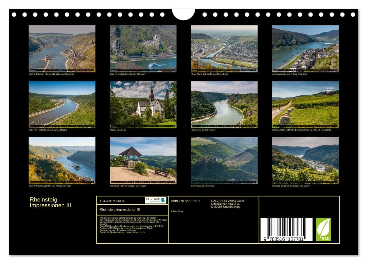 Bild: 9783516137781 | Rheinsteig Impressionen III (Wandkalender 2026 DIN A4 quer),...
