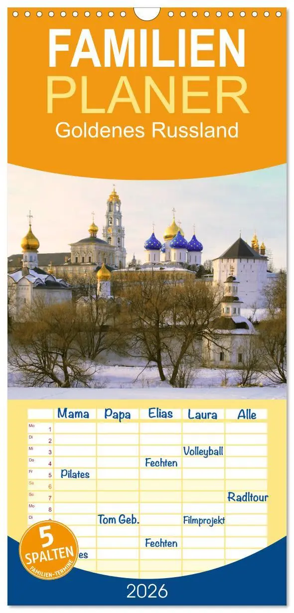 Cover: 9783516517781 | Familienplaner 2026 - Goldenes Russland mit 5 Spalten...