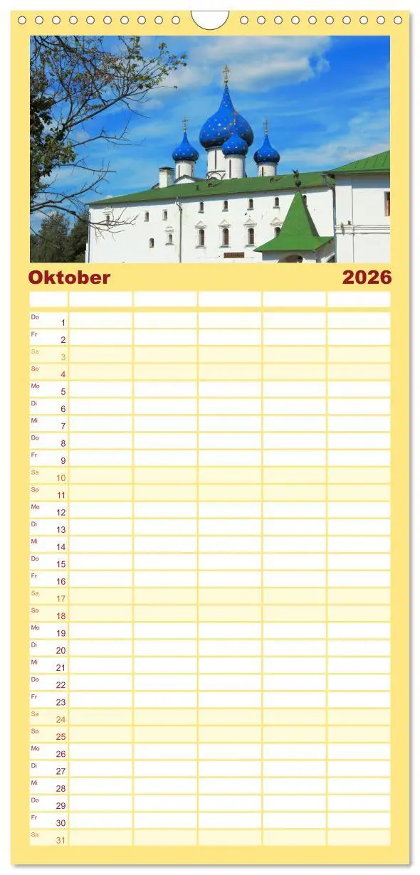 Bild: 9783516517781 | Familienplaner 2026 - Goldenes Russland mit 5 Spalten...
