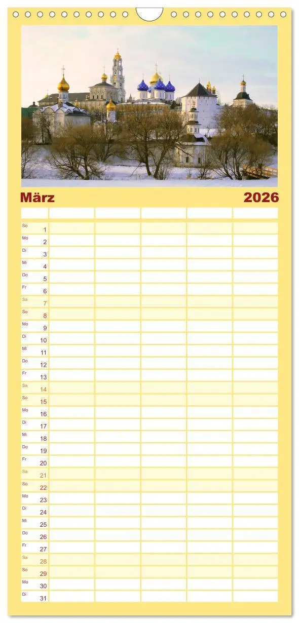 Bild: 9783516517781 | Familienplaner 2026 - Goldenes Russland mit 5 Spalten...