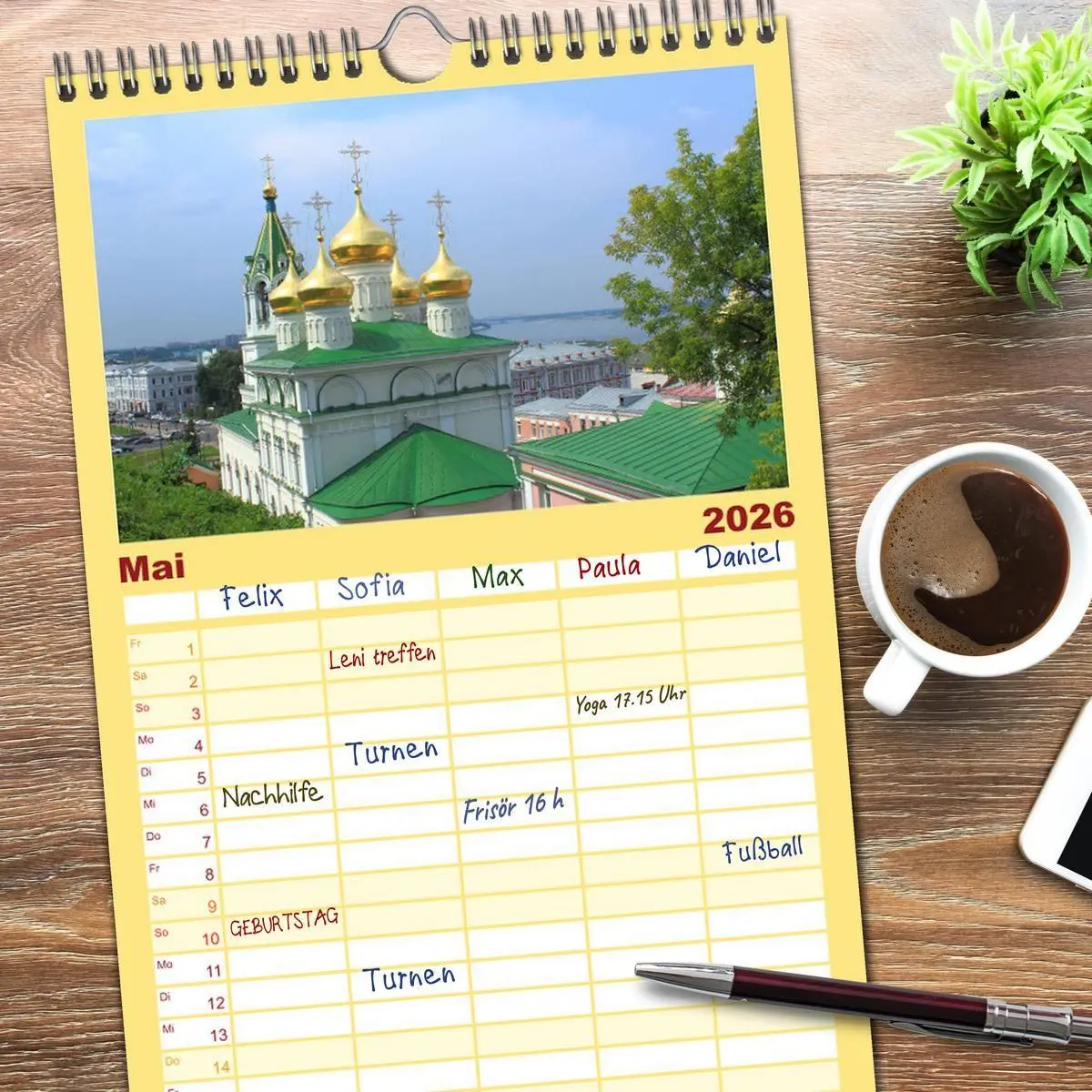 Bild: 9783516517781 | Familienplaner 2026 - Goldenes Russland mit 5 Spalten...