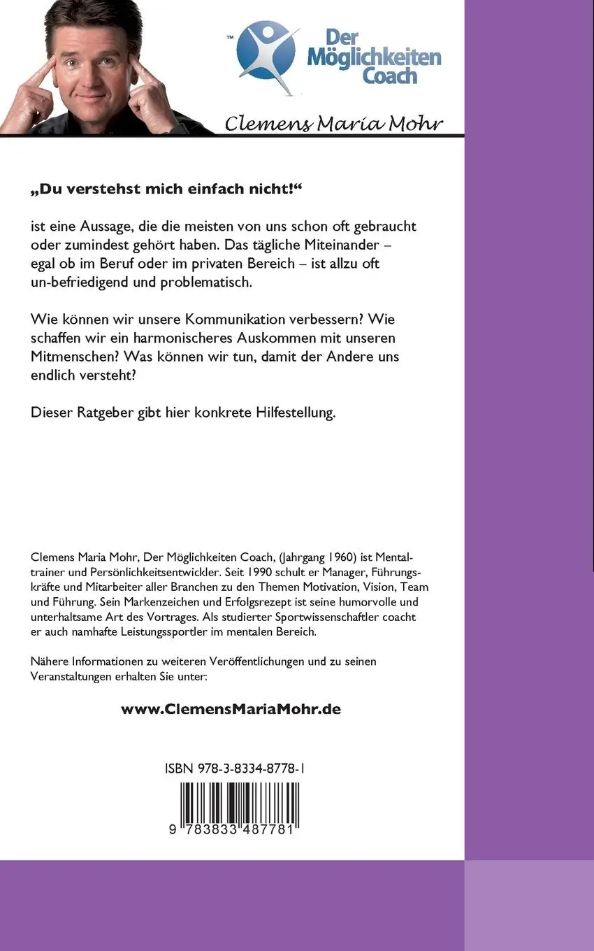 Rückseite: 9783833487781 | Endlich verstehst du mich... | Clemens Maria Mohr | Taschenbuch | 2013