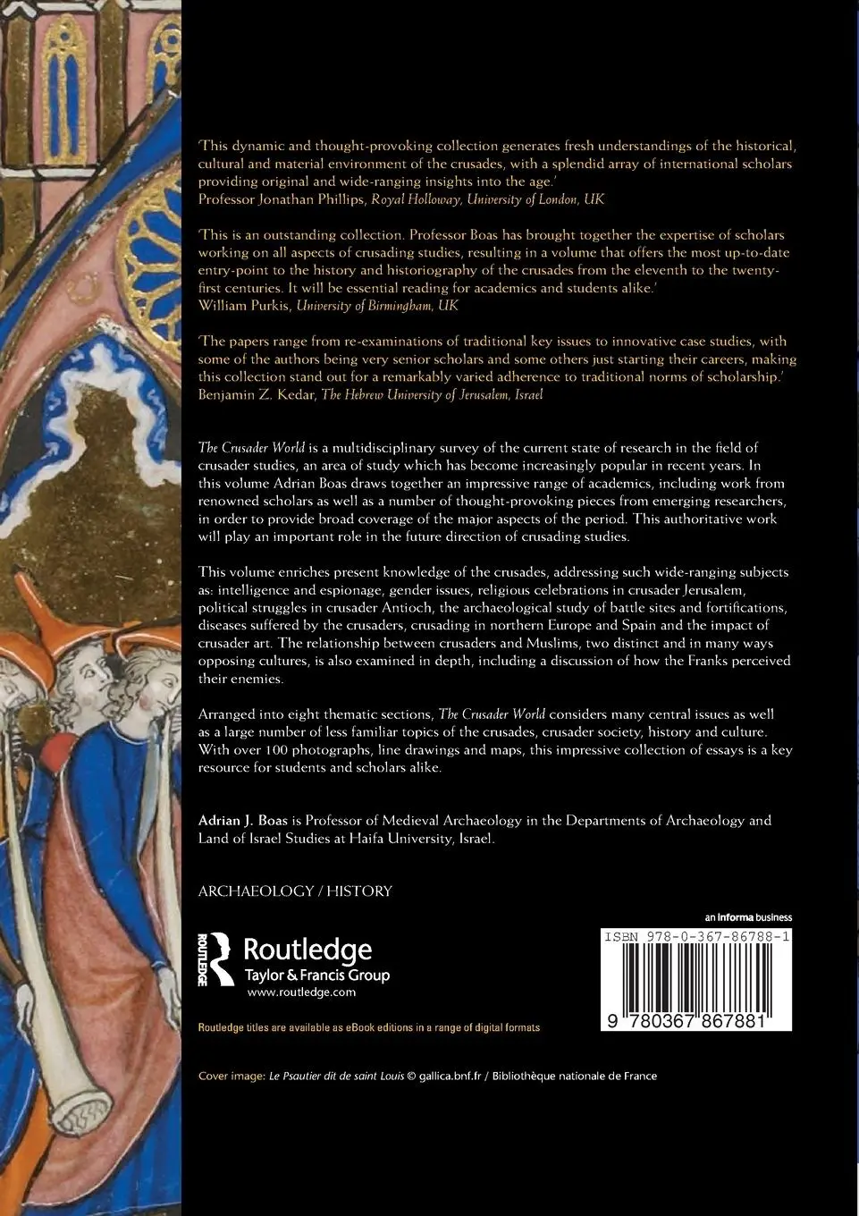 Rückseite: 9780367867881 | The Crusader World | Adrian Boas | Taschenbuch | Englisch | 2019
