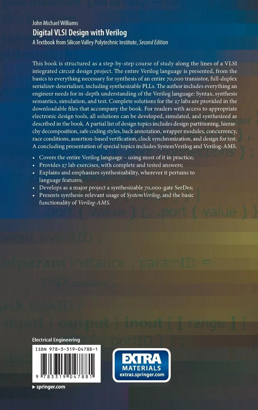 Rückseite: 9783319047881 | Digital VLSI Design with Verilog | John Michael Williams | Buch | xvi