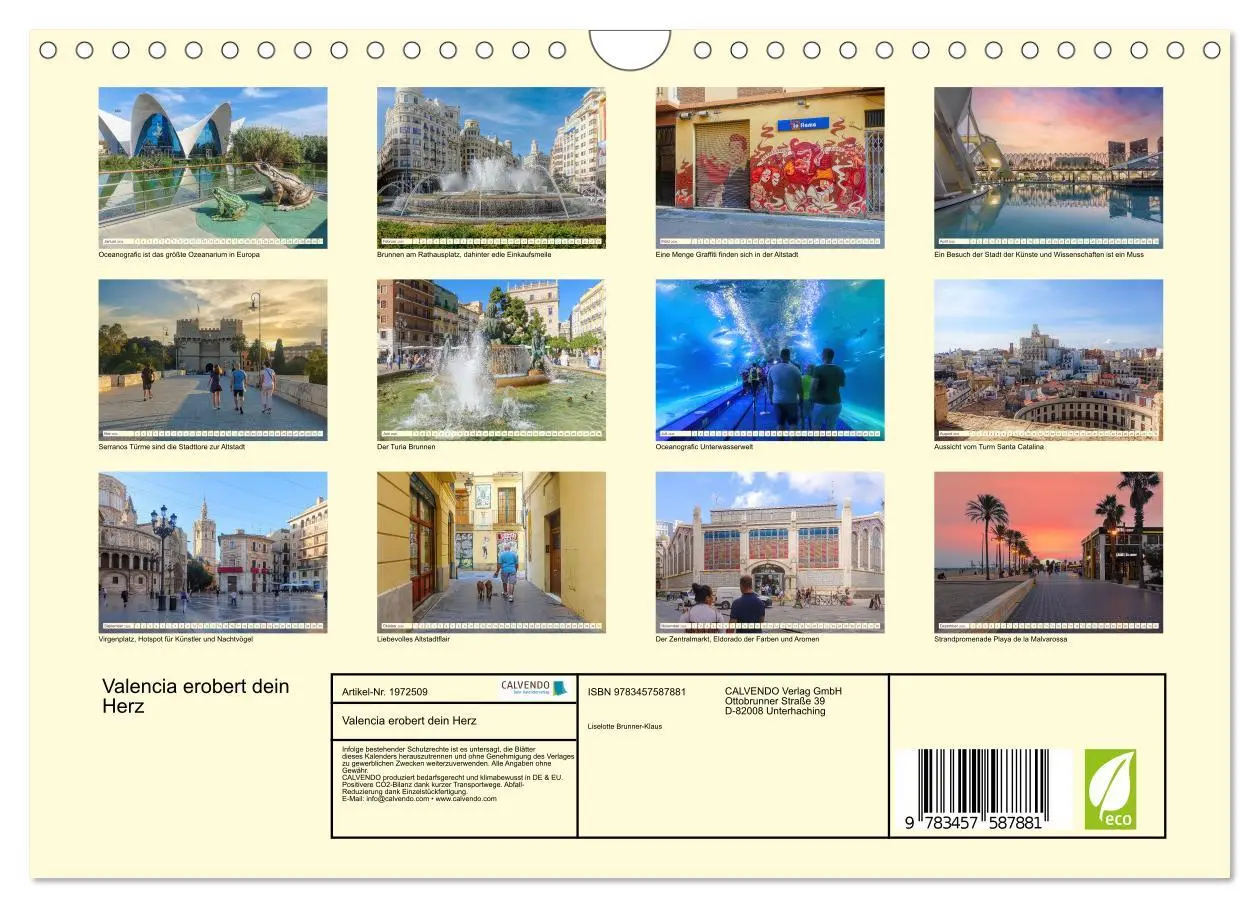 Bild: 9783457587881 | Valencia erobert dein Herz (Wandkalender 2026 DIN A4 quer),...