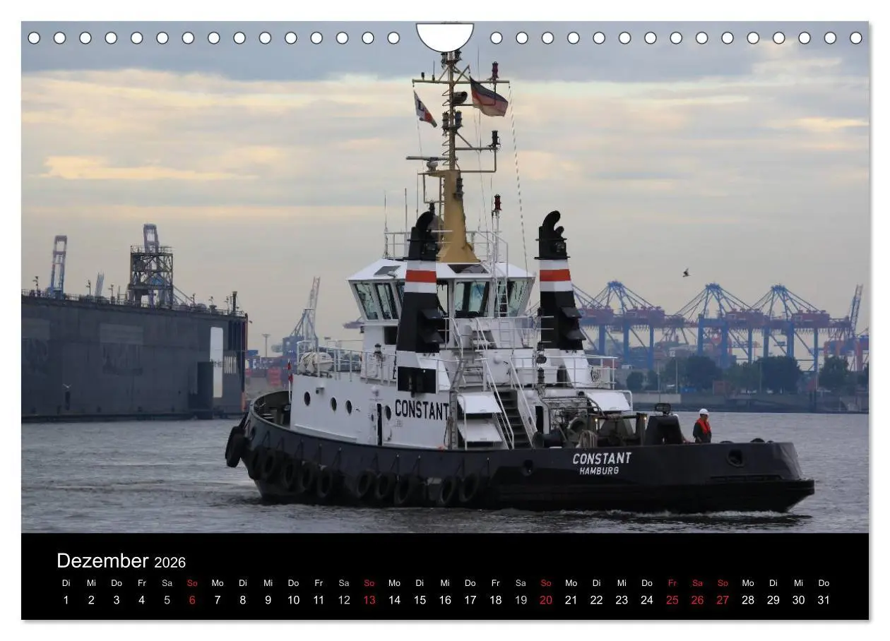 Bild: 9783516127881 | Schiffe auf der Elbe (Wandkalender 2026 DIN A4 quer), CALVENDO...