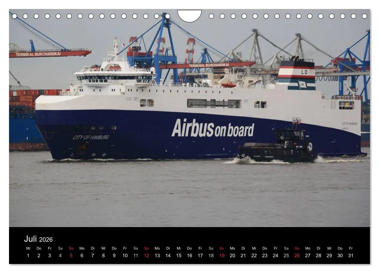 Bild: 9783516127881 | Schiffe auf der Elbe (Wandkalender 2026 DIN A4 quer), CALVENDO...