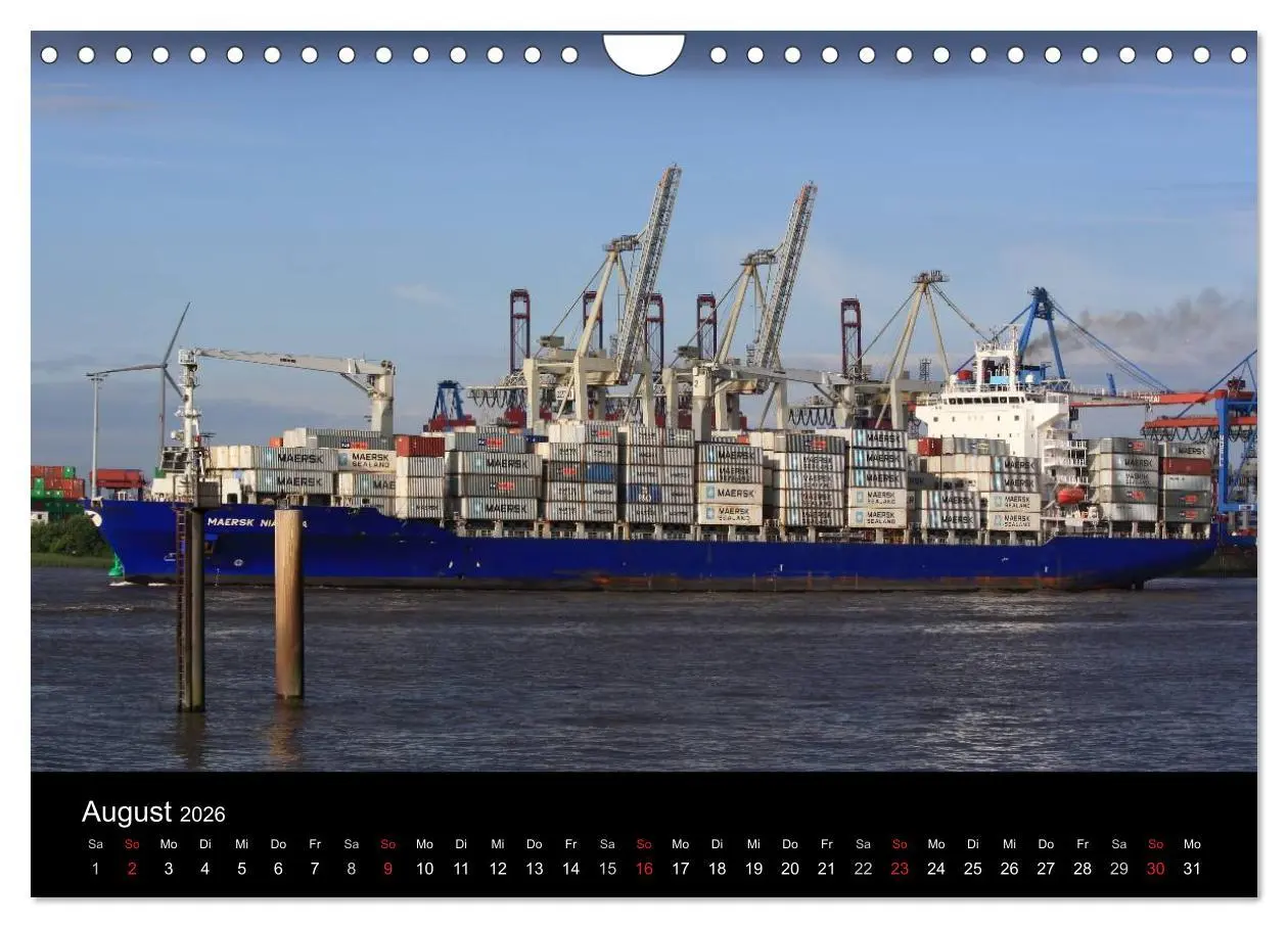 Bild: 9783516127881 | Schiffe auf der Elbe (Wandkalender 2026 DIN A4 quer), CALVENDO...