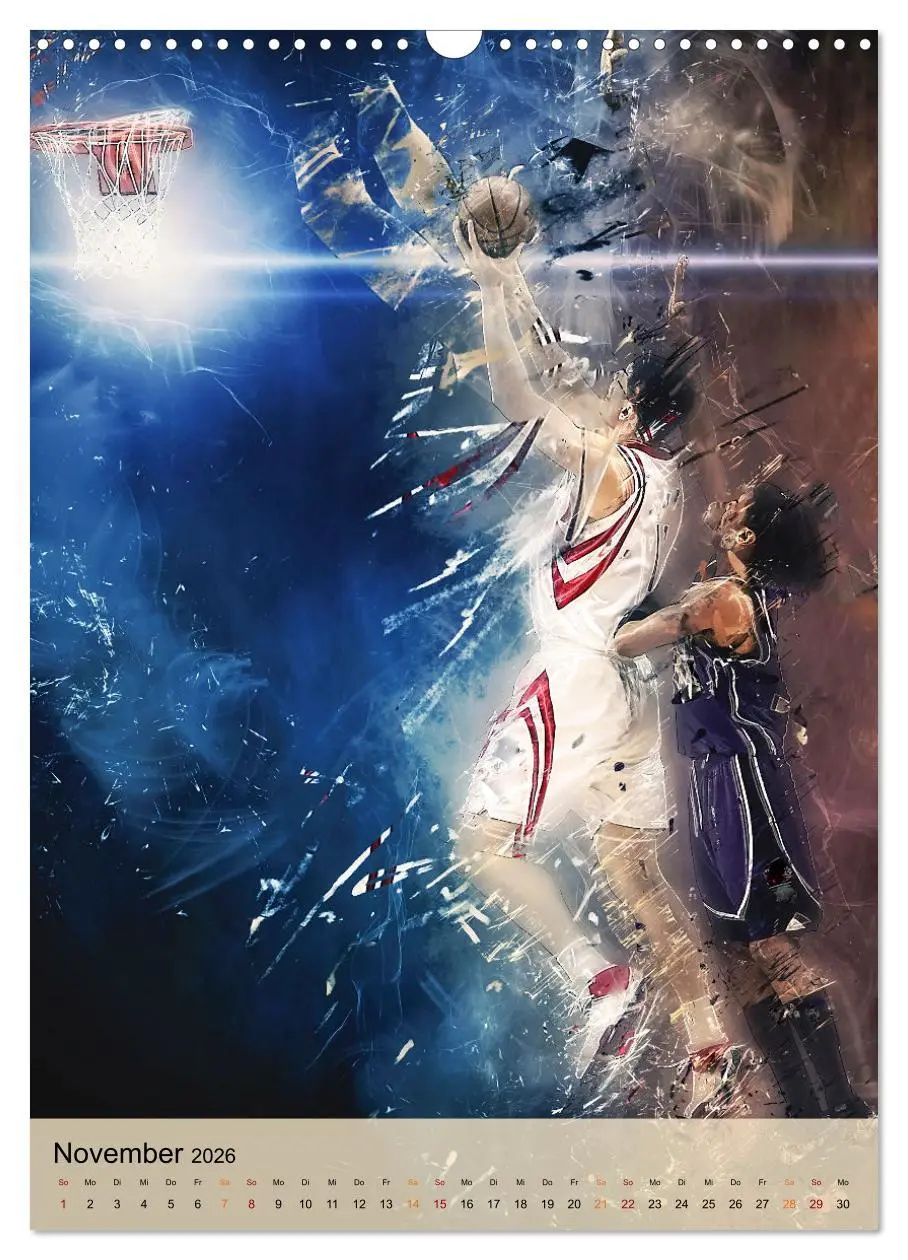 Bild: 9783516367881 | Basketball spektakulär (Wandkalender 2026 DIN A3 hoch), CALVENDO...