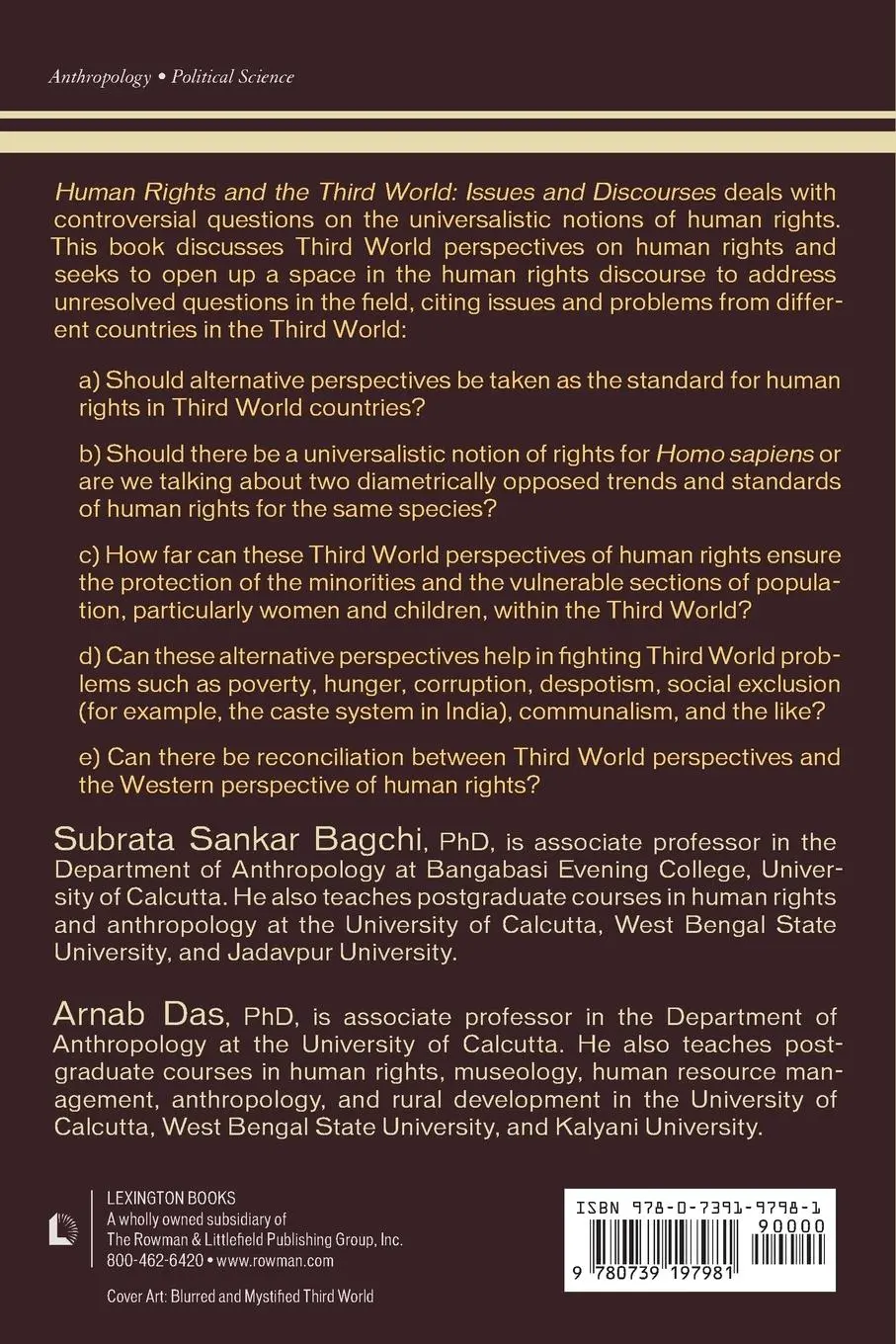Rückseite: 9780739197981 | Human Rights and the Third World | Issues and Discourses | Taschenbuch