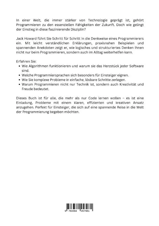 Rückseite: 9783384457981 | Denken wie ein Programmierer | Jack Howard | Taschenbuch | 276 S.