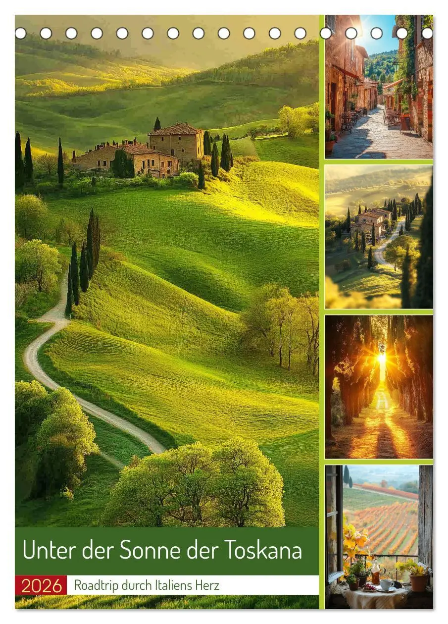 Cover: 9783457267981 | Unter der Sonne der Toskana (Tischkalender 2026 DIN A5 hoch),...