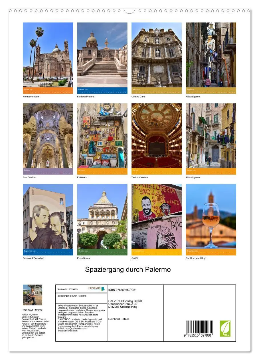 Bild: 9783516597981 | Spaziergang durch Palermo (hochwertiger Premium Wandkalender 2026...