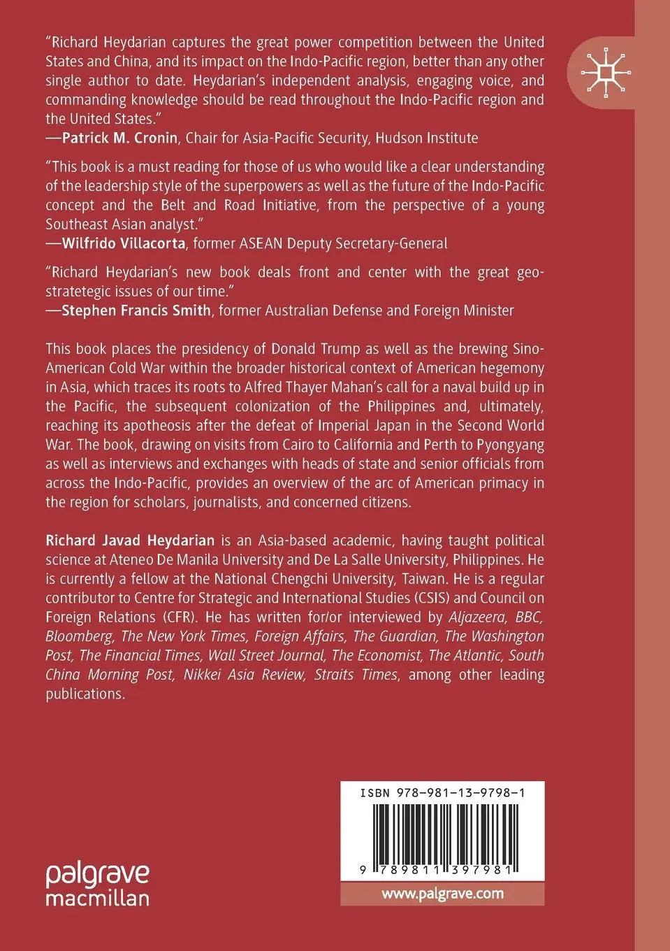 Rückseite: 9789811397981 | The Indo-Pacific: Trump, China, and the New Struggle for Global...