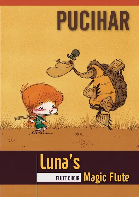 Cover: 9790900907981 | Luna's Magic Flute for Flute Choir | Blaz Pucihar | Partitur + Stimmen
