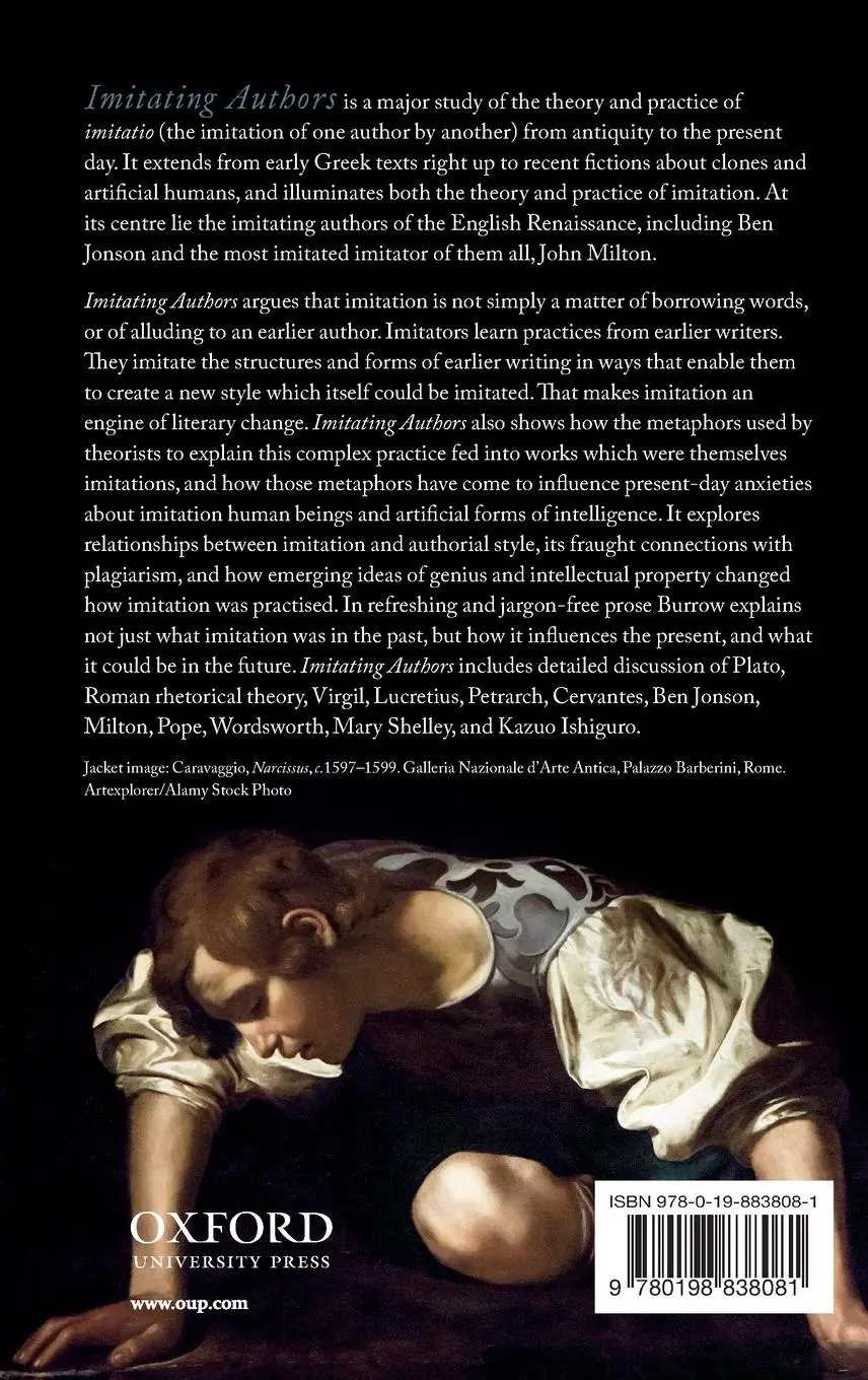 Rückseite: 9780198838081 | Imitating Authors | Plato to Futurity | Colin Burrow | Buch | Englisch