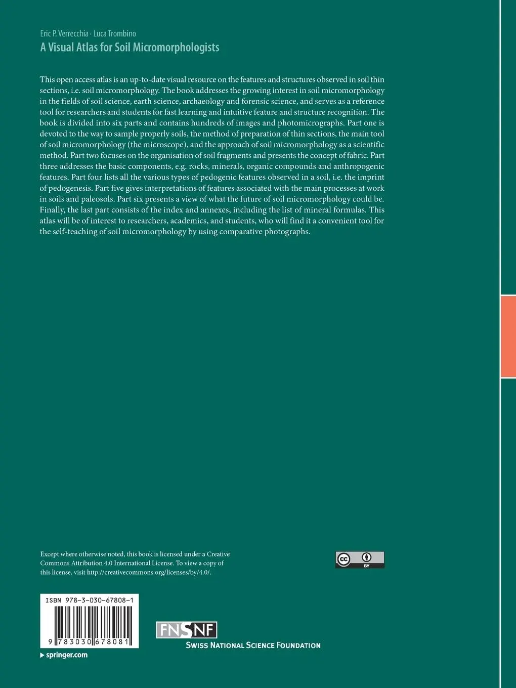Rückseite: 9783030678081 | A Visual Atlas for Soil Micromorphologists | Luca Trombino (u. a.)