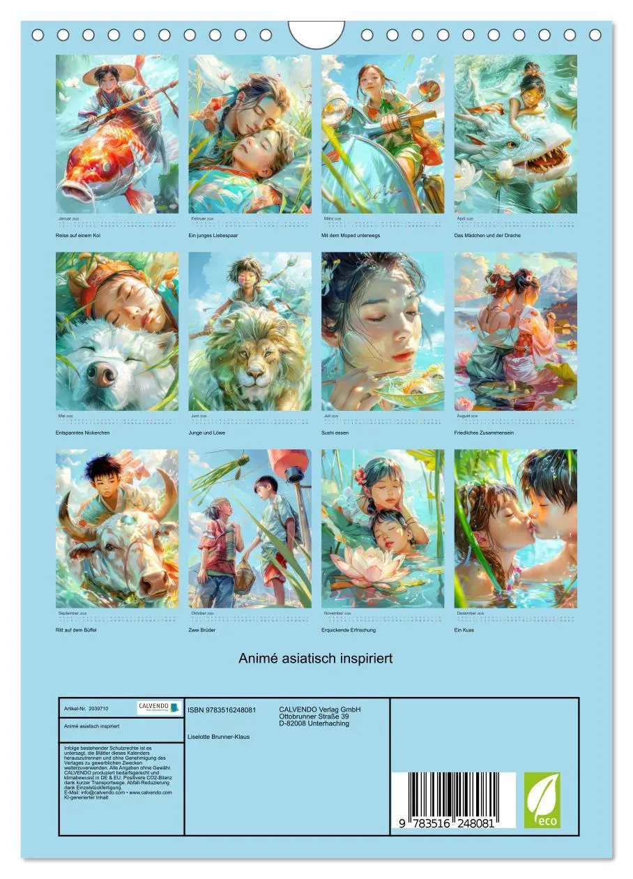 Bild: 9783516248081 | Animé asiatisch inspiriert (Wandkalender 2026 DIN A4 hoch),...