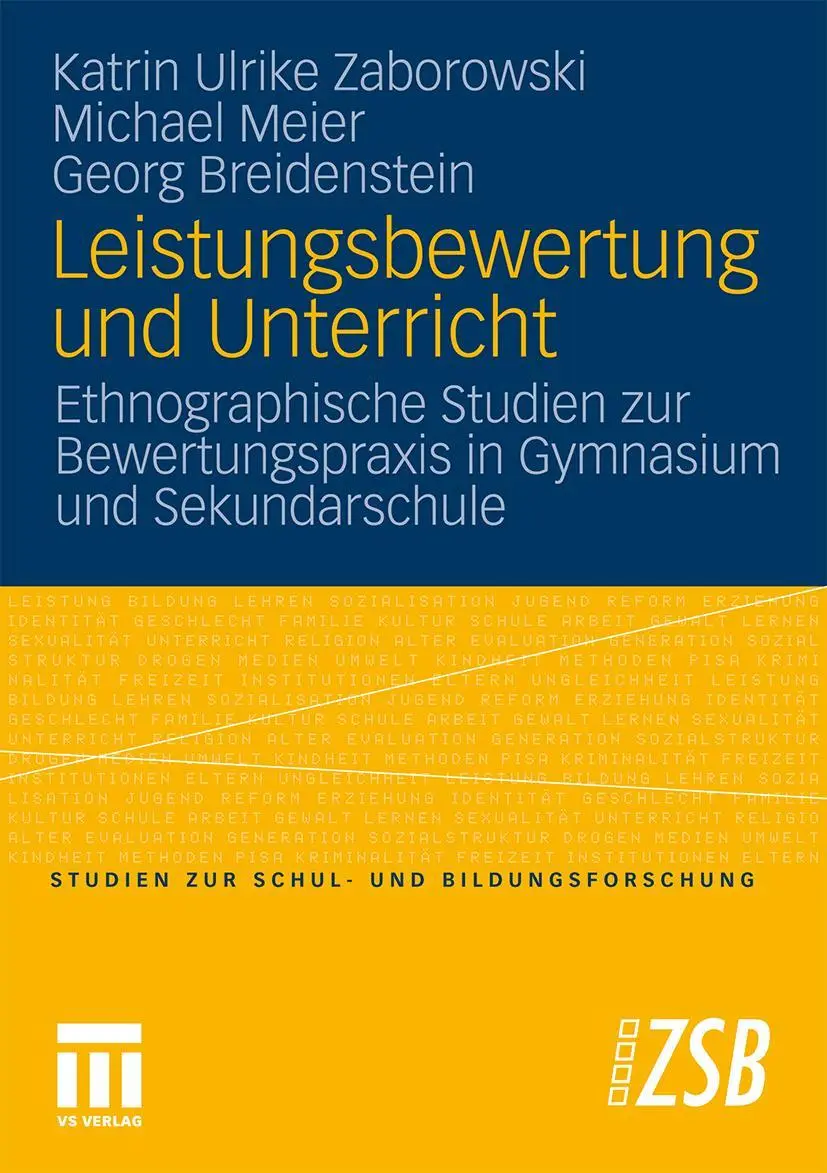 Cover: 9783531168081 | Leistungsbewertung und Unterricht | Katrin Ulrike Zaborowski (u. a.)