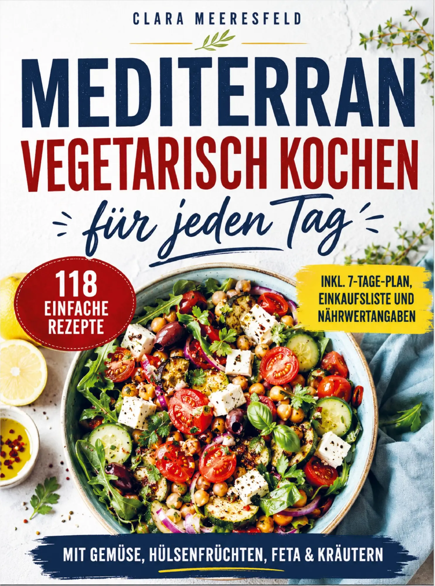 Cover: 9789403858081 | Mediterran vegetarisch kochen für jeden Tag | Clara Meeresfeld | Buch