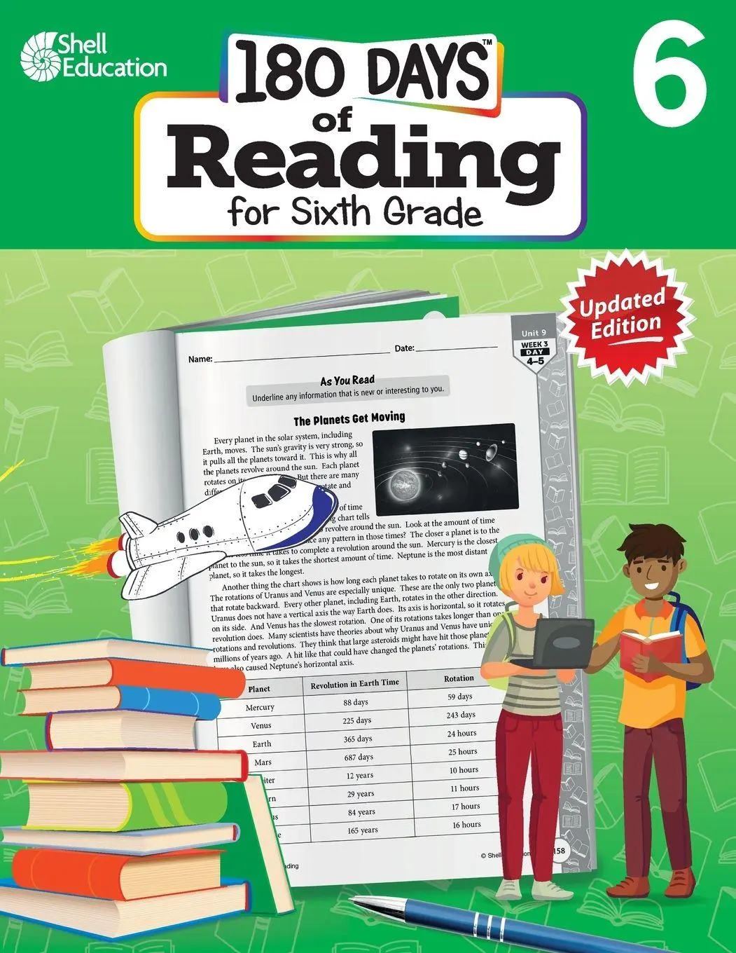 Cover: 9798765918081 | 180 Days | Reading for Sixth Grade, 2nd Edition | Joe Rhatigan (u. a.)