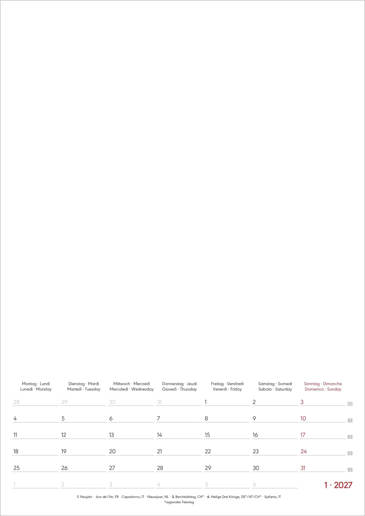 Bild: 4069095018181 | Kreativkalender A4 Notiz 2027 | Neumann Verlage GmbH &amp; Co KG | datiert