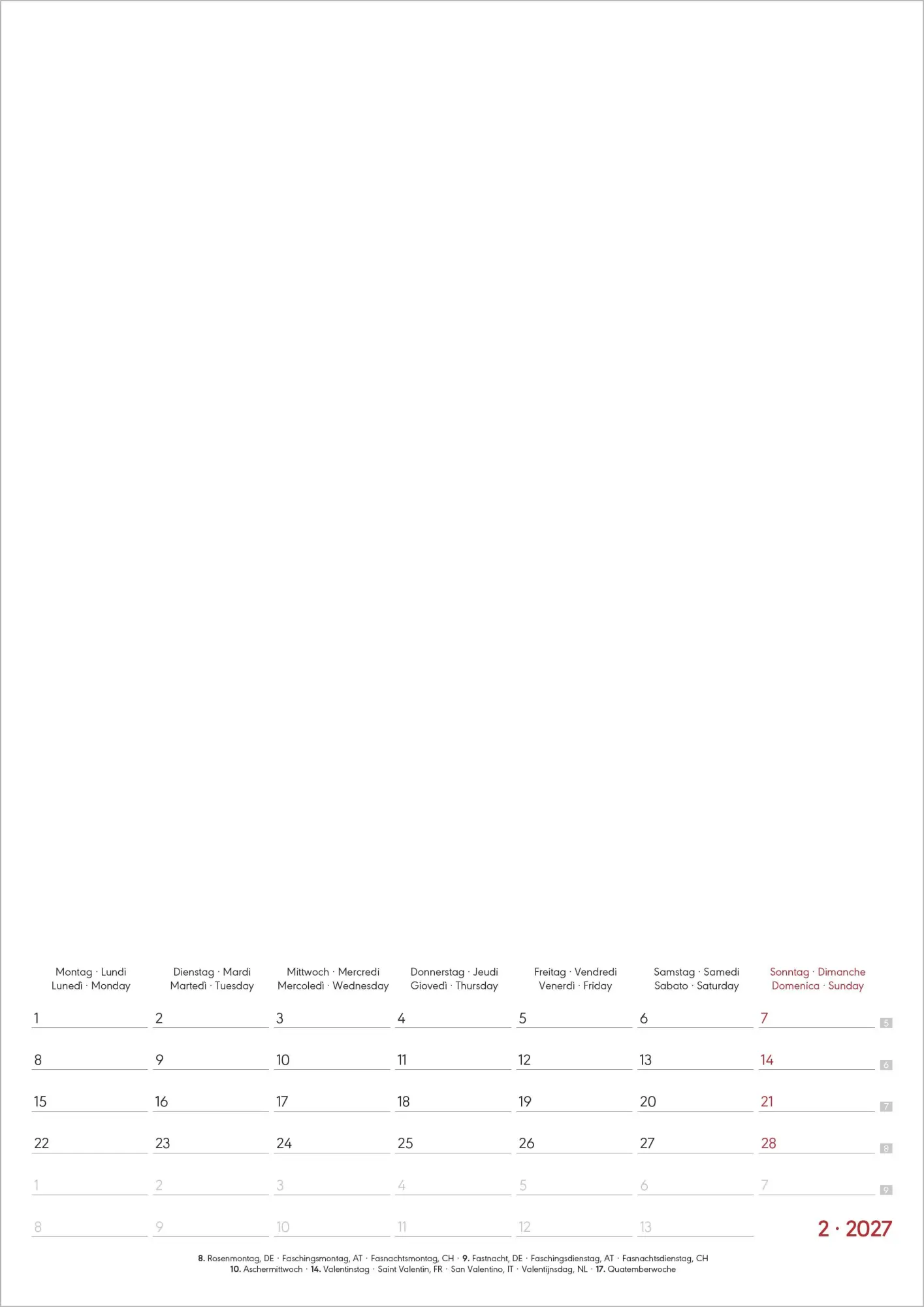 Bild: 4069095018181 | Kreativkalender A4 Notiz 2027 | Neumann Verlage GmbH &amp; Co KG | datiert