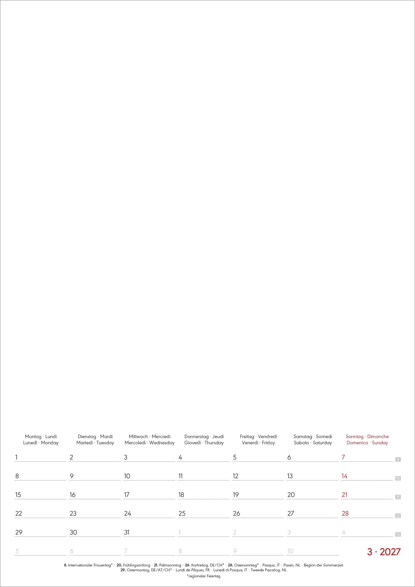 Bild: 4069095018181 | Kreativkalender A4 Notiz 2027 | Neumann Verlage GmbH &amp; Co KG | datiert