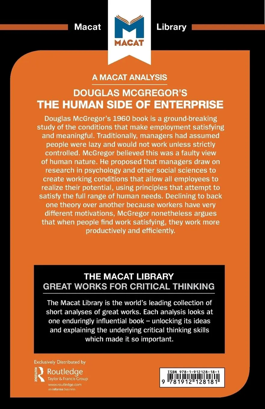 Rückseite: 9781912128181 | An Analysis of Douglas McGregor's The Human Side of Enterprise | Buch