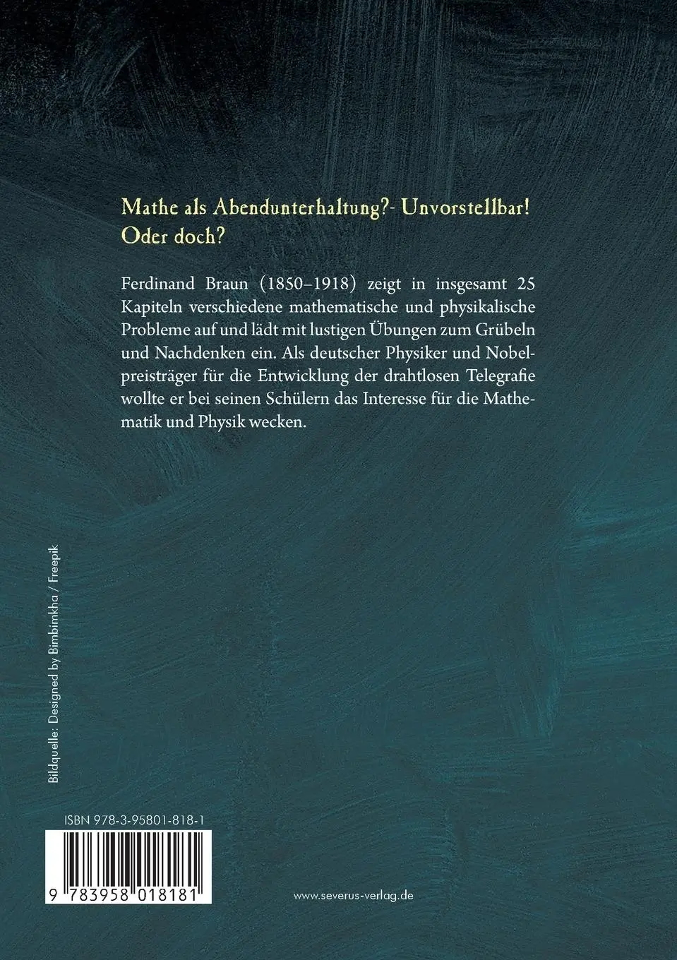 Rückseite: 9783958018181 | Der junge Mathematiker und Naturforscher | Ferdinand Braun | Buch