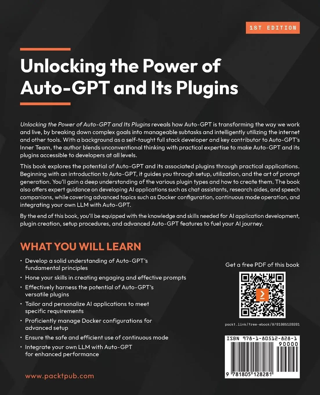 Rückseite: 9781805128281 | Unlocking the Power of Auto-GPT and Its Plugins | Wladislav Cugunov