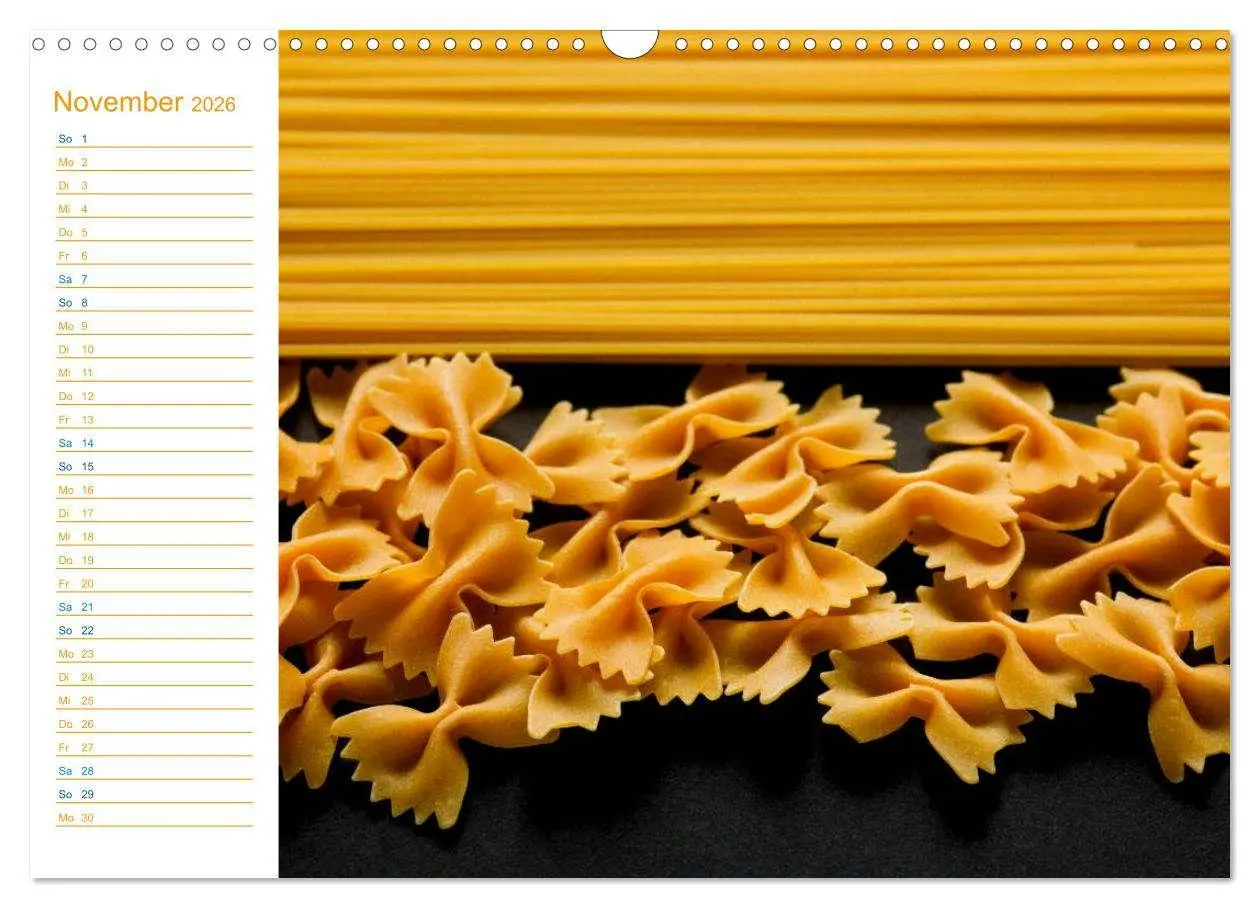 Bild: 9783457998281 | Pasta (Wandkalender 2026 DIN A3 quer), CALVENDO Monatskalender | Jäger
