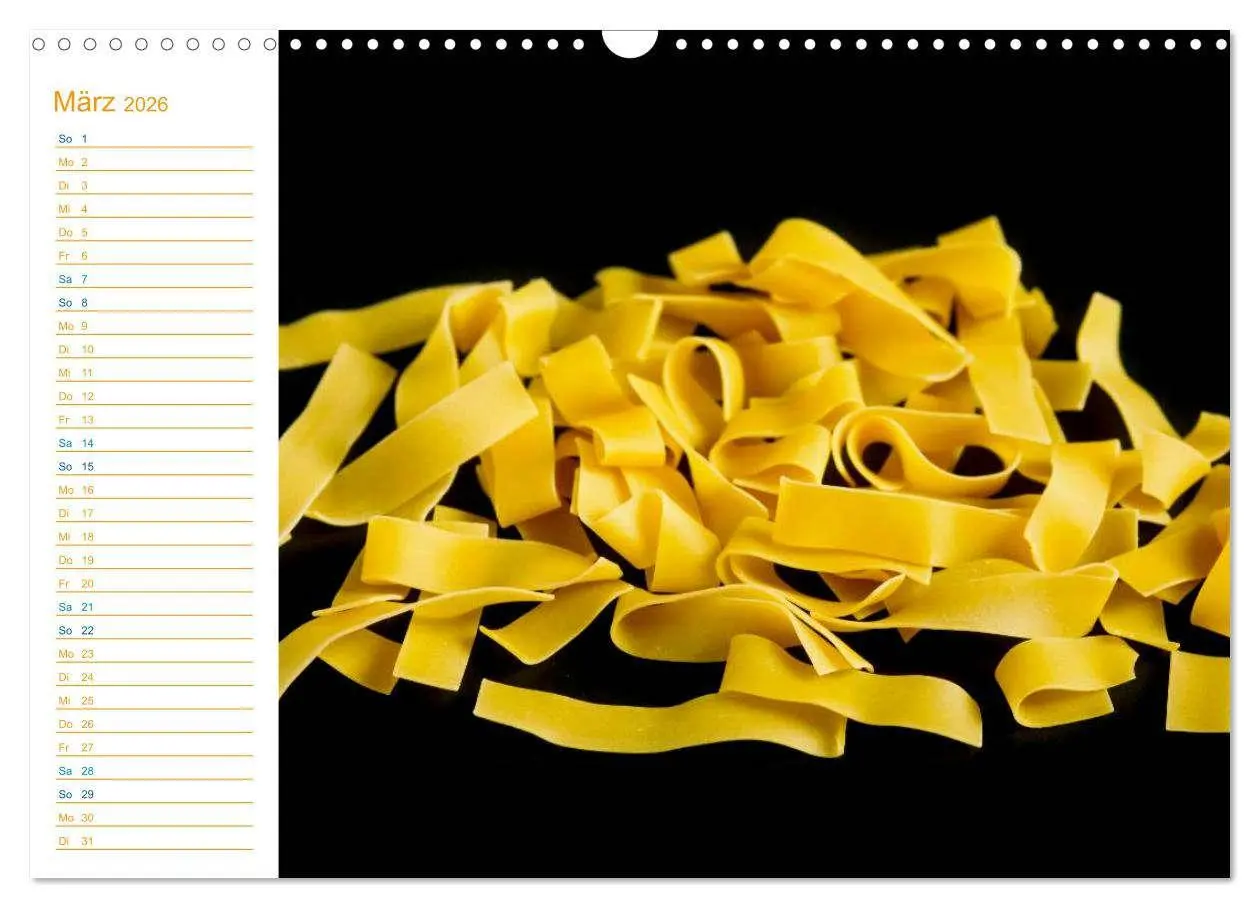 Bild: 9783457998281 | Pasta (Wandkalender 2026 DIN A3 quer), CALVENDO Monatskalender | Jäger