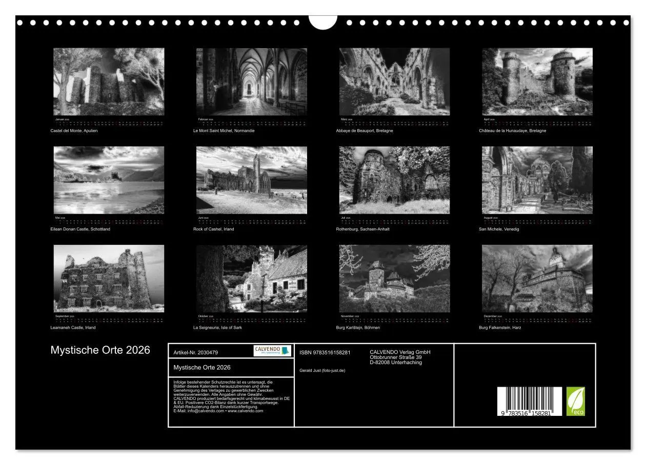 Bild: 9783516158281 | Mystische Orte 2026 (Wandkalender 2026 DIN A3 quer), CALVENDO...