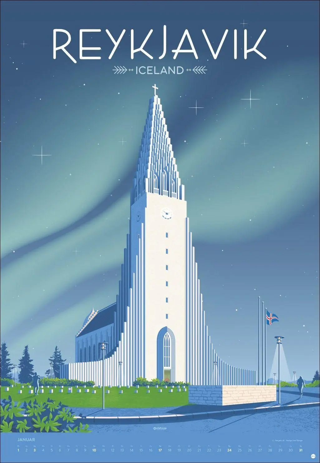 Bild: 9783756418381 | Travel the World Posterkalender 2027 | Olahoop Travel Posters | 14 S.