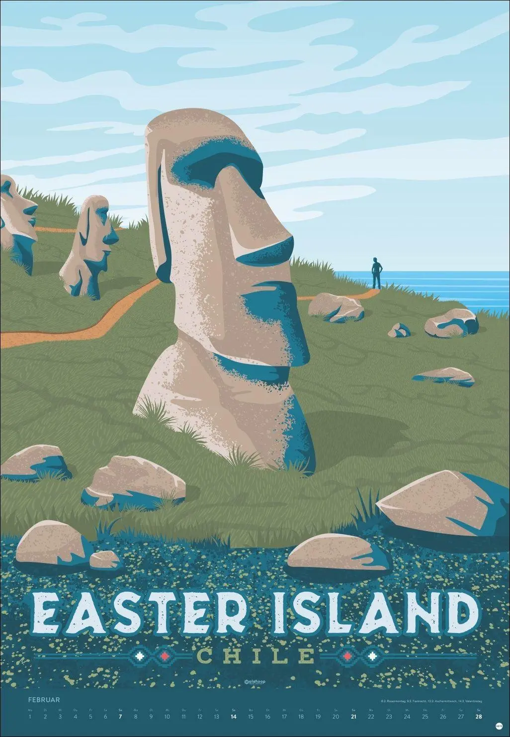 Bild: 9783756418381 | Travel the World Posterkalender 2027 | Olahoop Travel Posters | 14 S.