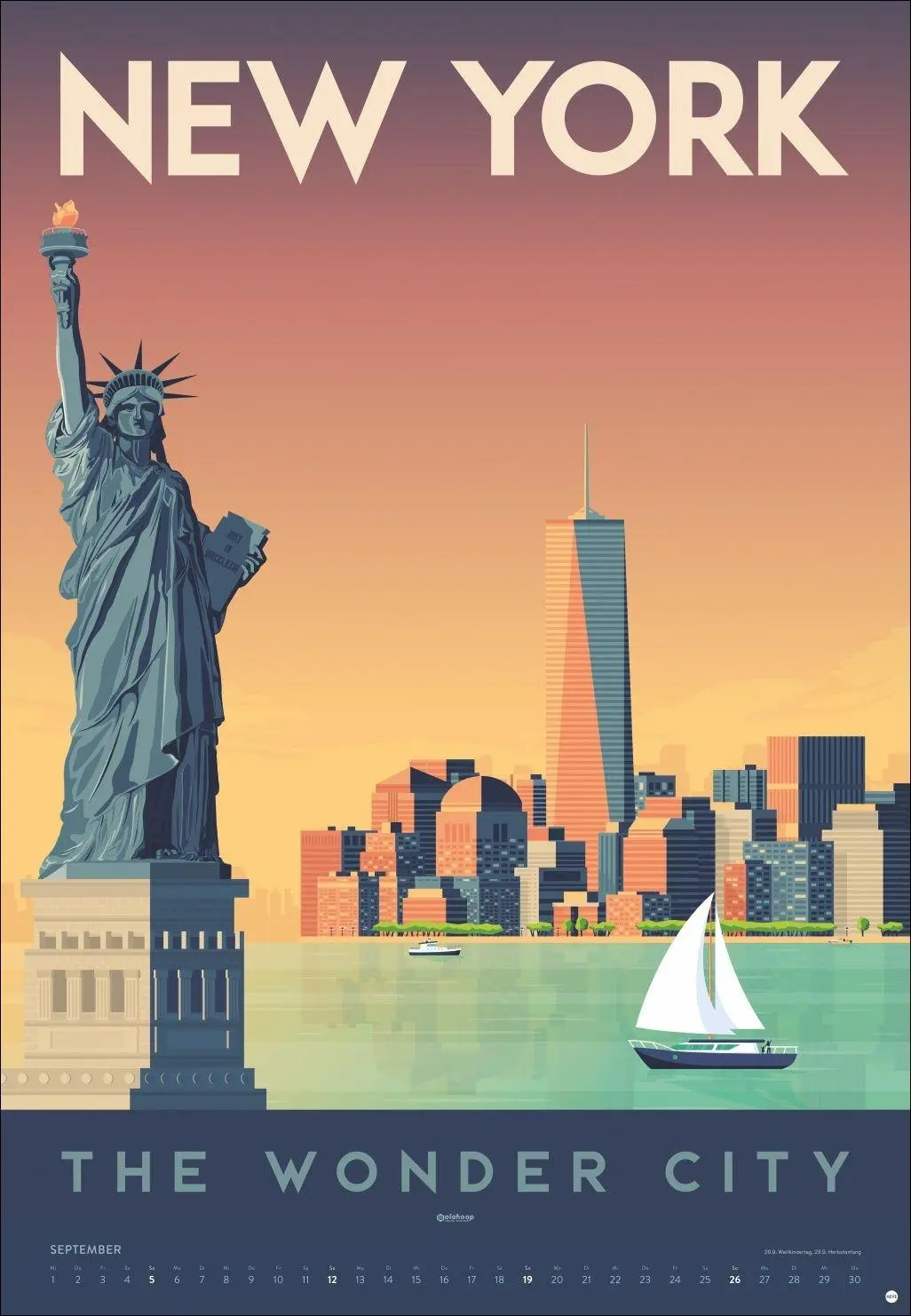 Bild: 9783756418381 | Travel the World Posterkalender 2027 | Olahoop Travel Posters | 14 S.