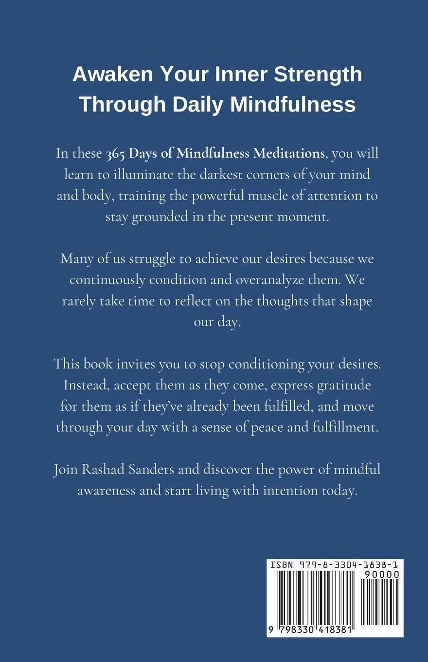 Rückseite: 9798330418381 | Mindful Muscle Mediation Book | Rashad Sanders | Taschenbuch | 2024