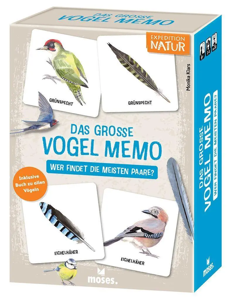 Cover: 4033477098481 | Das große Vogel Memo | Wer findet die meisten Paare? | Monika Klars