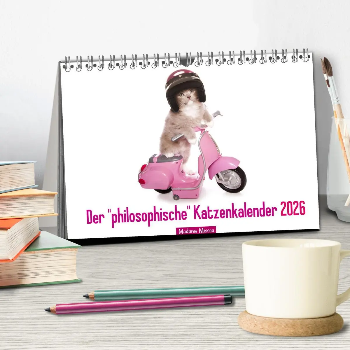 Bild: 9783516068481 | Der "philosophische" Katzenkalender 2026 (Tischkalender 2026 DIN A5...