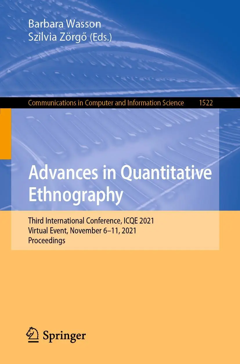 Cover: 9783030938581 | Advances in Quantitative Ethnography | Barbara Wasson (u. a.) | Buch