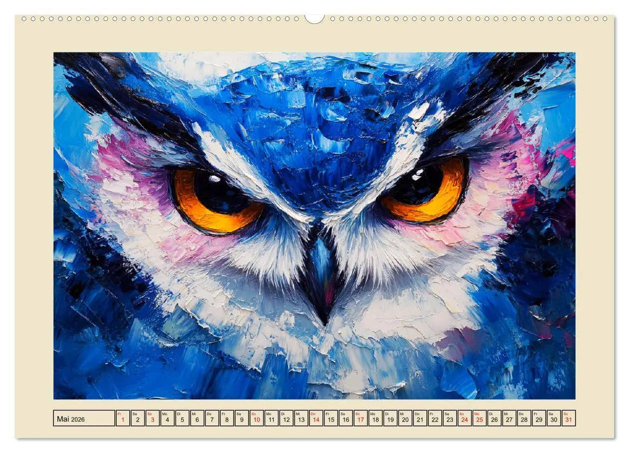 Bild: 9783457348581 | Bunte Eulenpoesie. Kunstvolle Vögel in Ölgemälde-Optik...